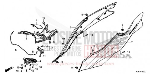 HOUSSE DE CARROSSERIE WW125EX2F de 2015